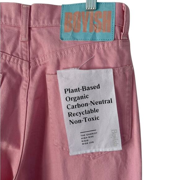 NWOT Boyish - The Charley Wide Leg Tickled Pink Jeans – Sz 27 - Picture 10 of 13